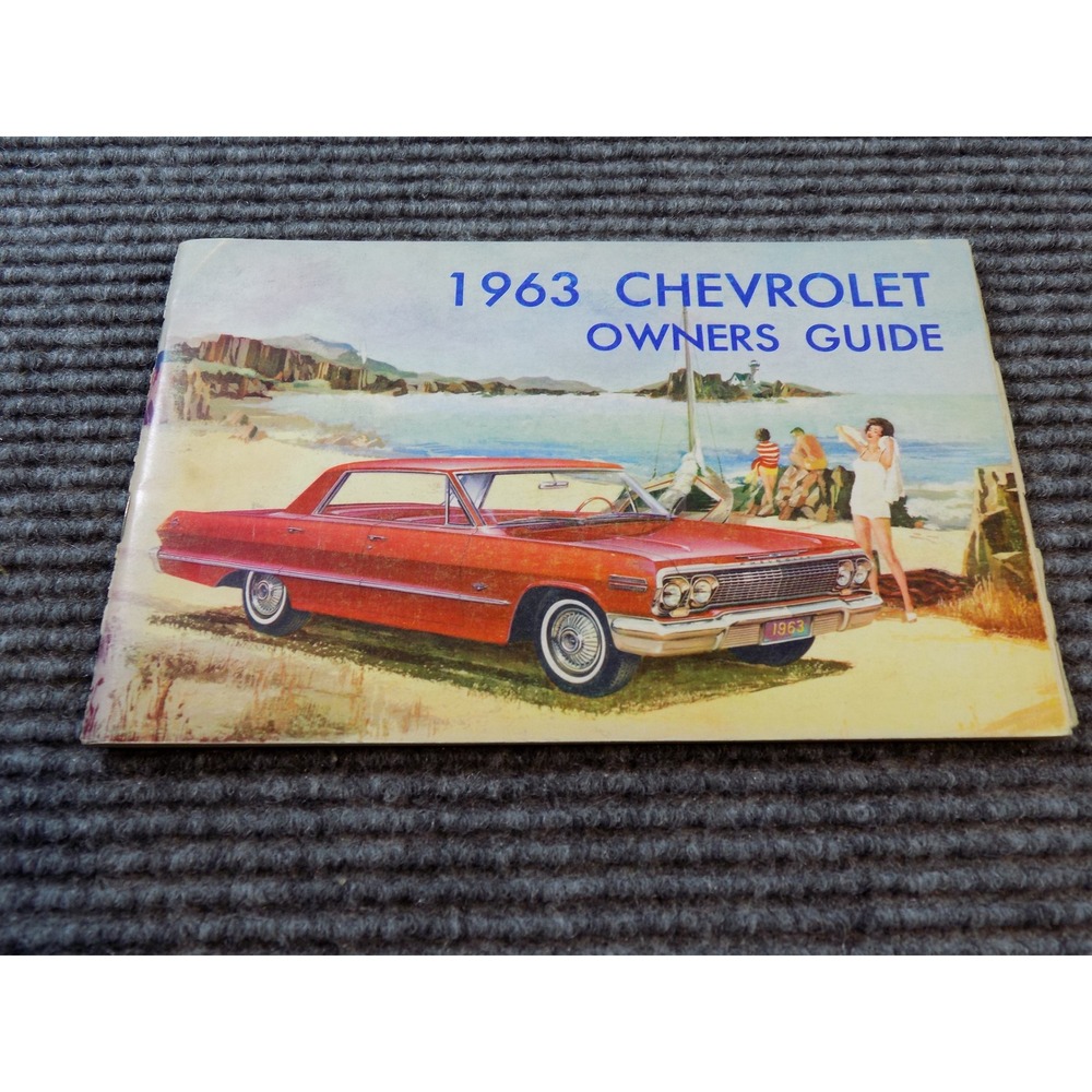 1963 Chevrolet Owners Guide Manual First Edition Part 3821487 Impala Bel Air